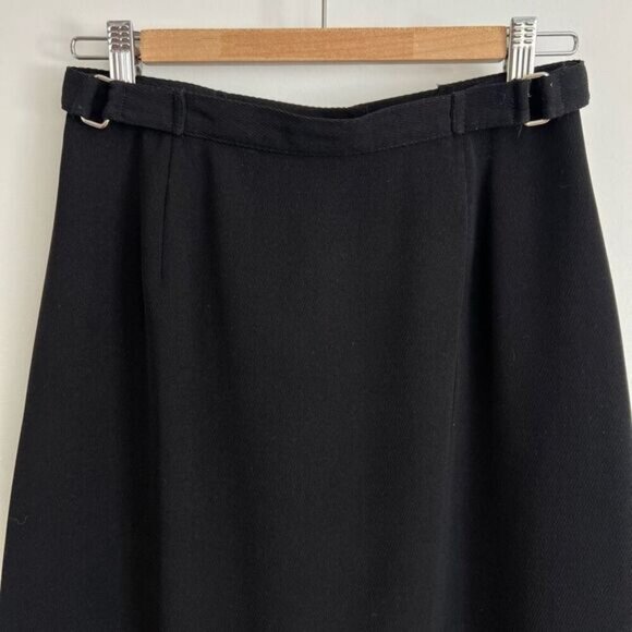 Vintage Huis Clos Collection Women’s US 8 Black Maxi Skirt Button Textured Goth - Picture 9 of 11